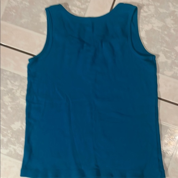 Lane Bryant Blue Ruched Tank Top - Picture 3 of 4